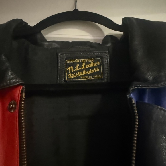 Vintage 90s  M.L. distributors - Corvette leather Anniversary Jacket - Picture 2 of 5